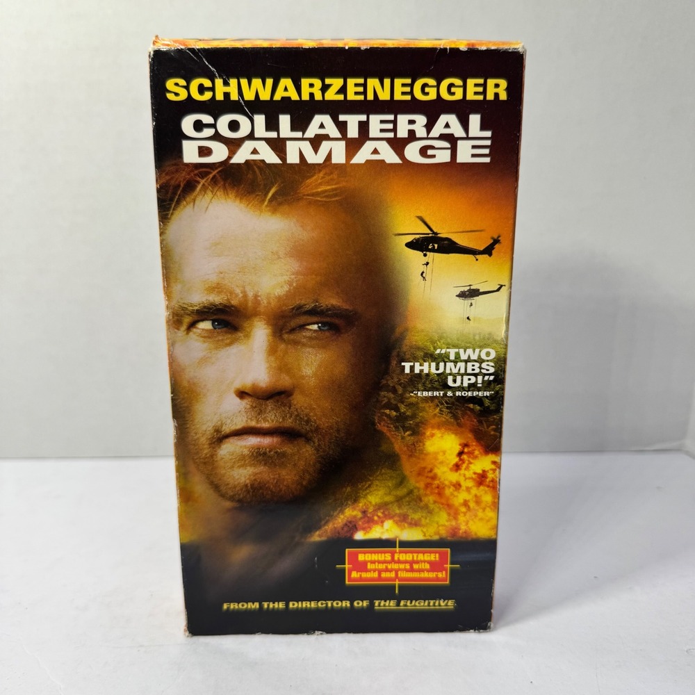 Collateral‎ Damage VHS 2002 Arnold Schwarzenegger Action Thriller Warner Bros R